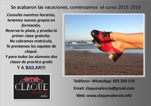 Inicio curso 2015-2016 de Claqué Valencia